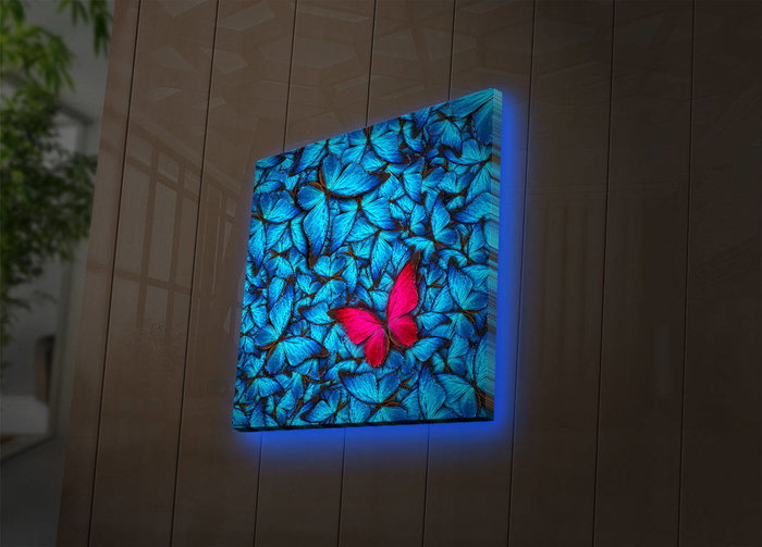 Wallity Lienzo Decorativo Iluminado con Led Multicolor 40x40 cm
